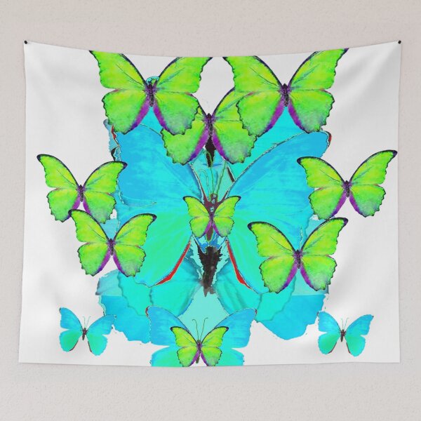 Item preview, ABSTRACT AQUA-GREEN MONARCH STYLE BUTTERFLY PATTERNS designed and sold by sharlesart.