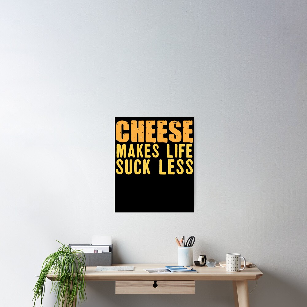 "Käse Witz Spruch Milchkäse Mozzarella Burrata" Poster von DesDesigner