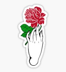 Trauriger Junge Rose Sticker