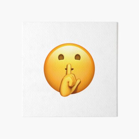 Shush Cursed Emoji | Art Board Print