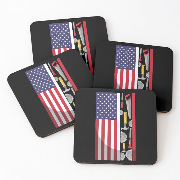Item preview, American Flag & Woodworking Tools designed and sold by shirtbubble.