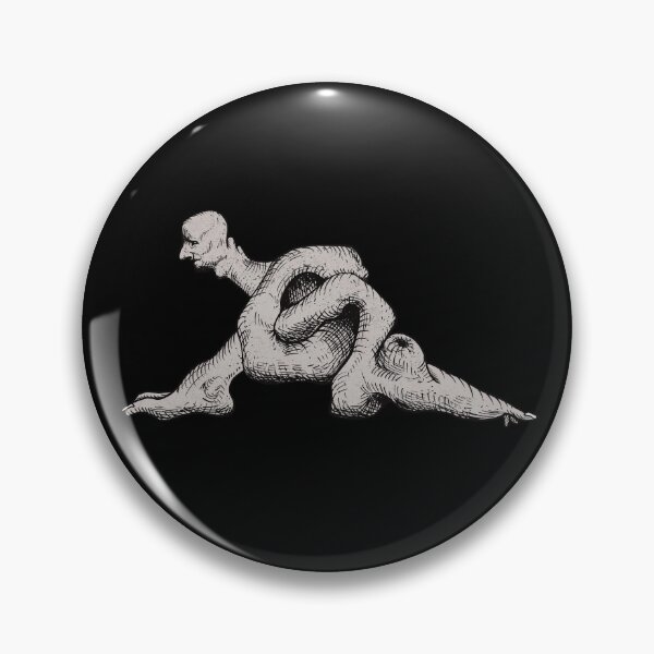 Item preview, Weird bizarre monster human worm hybrid black designed and sold by OneOverF.