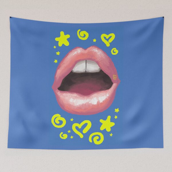 Item preview, Beautiful fashion lips. Sweet lovely sexy cute kiss. designed and sold by RukkiZukkiArt.