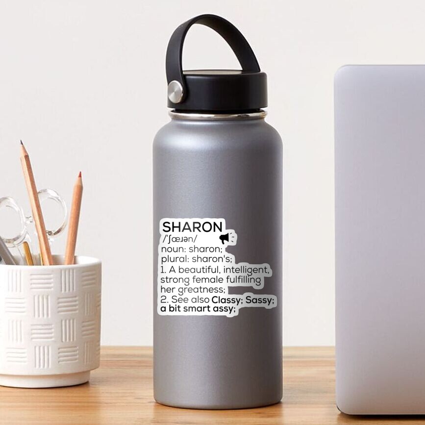 Sharon Name Meaning Design Water Bottle