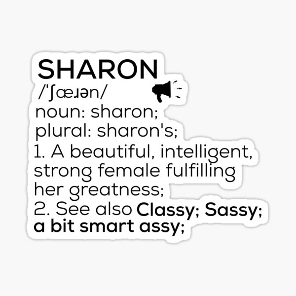 Sharon Name Definition Sticker By Teelogic Redbubble