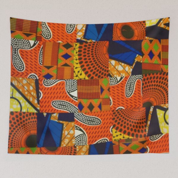 Item preview, African Fabric Patchwork Collage Art Patterns [#218] designed and sold by AfriStyleUK.