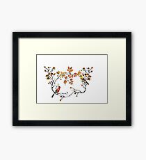 japanese flowers and birds Framed Print