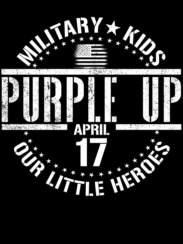 Thumbnail 3 von 3, Tuch, Purple Up Military Kids Little Heroes Military Child Month Gear designt und verkauft von DynamicDesign.