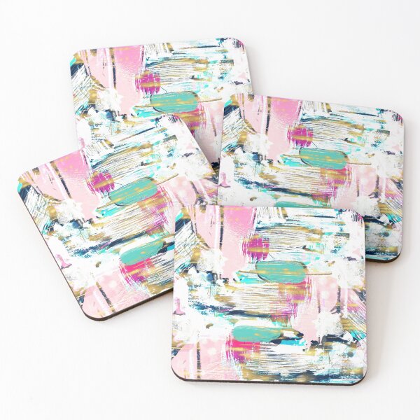 Item preview, Blue Pink Gold Brush Painting designed and sold by InovArtS.
