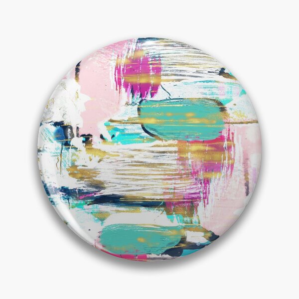 Item preview, Blue Pink Gold Brush Painting designed and sold by InovArtS.