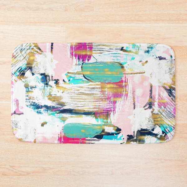 Item preview, Blue Pink Gold Brush Painting designed and sold by InovArtS.