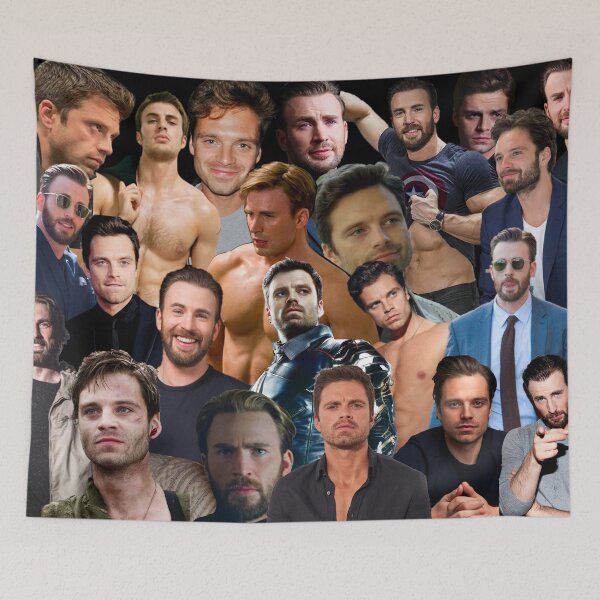 Item preview, Sebastian Stan and `Chris Evans Collage designed and sold by M-n-F.