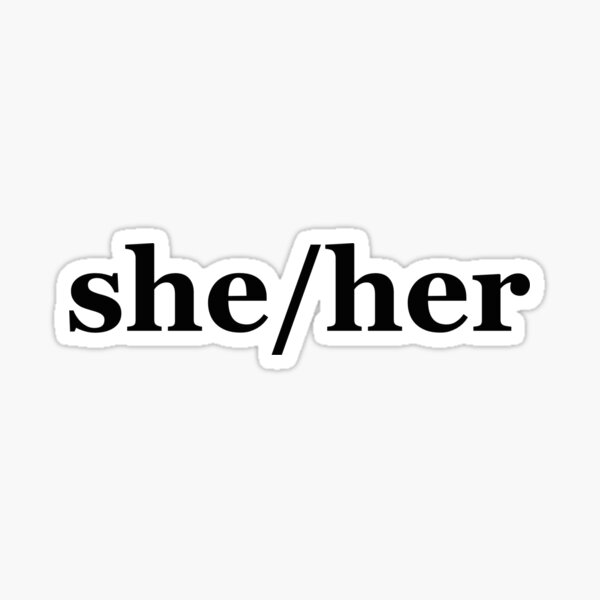 Pronouns Sheher Sticker For Sale By Novelostdoesart Redbubble 8273