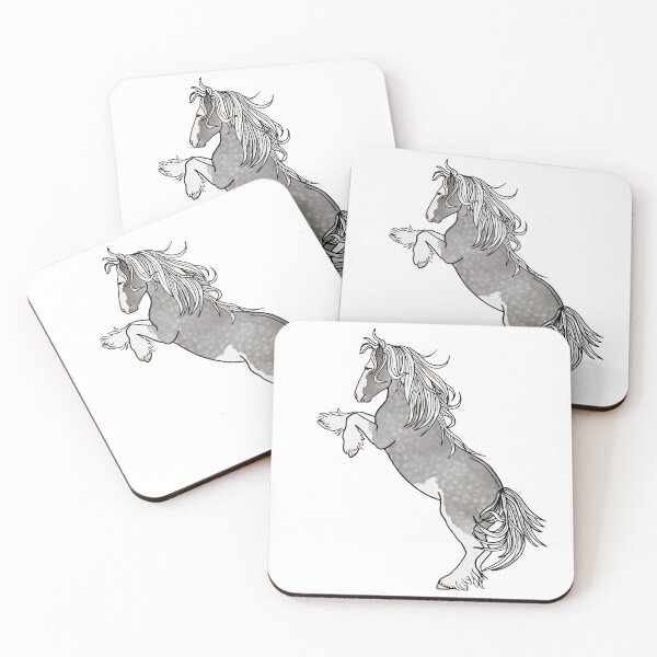 Item preview, Rearing Gypsy Vanner- Silver Dapple Pinto designed and sold by OryPhotography.