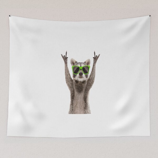 Item preview, Rock on racoon designed and sold by pnkpopcorn.