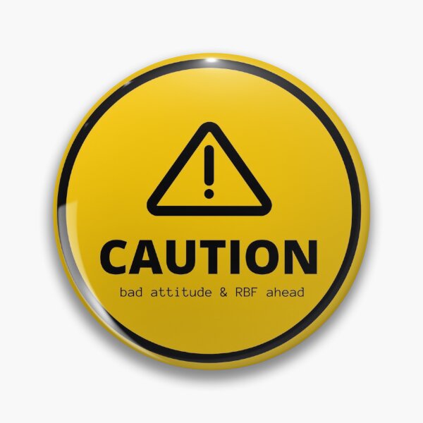 Item preview, CAUTION: BAD ATTITUDE AHEAD designed and sold by mrstickerco.