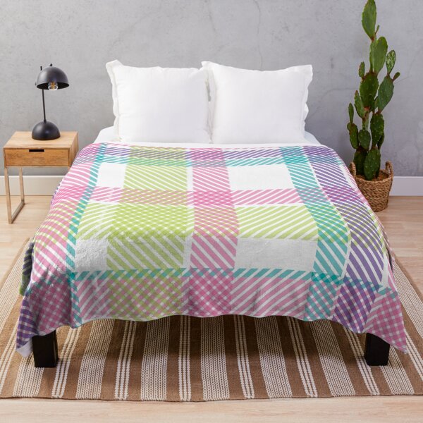 Item preview, Multi colored block plaid pattern 2 designed and sold by BLMcreations.