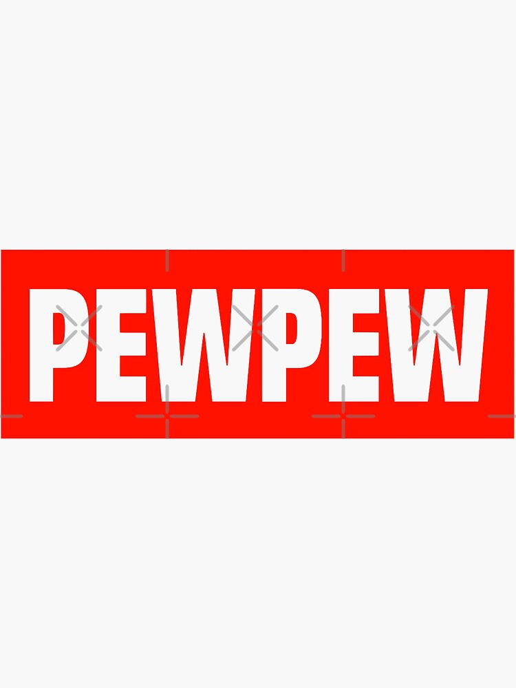 Imagen 3 de 3, Pegatina con la obra Pew Pew, diseñada y vendida por Callahans.