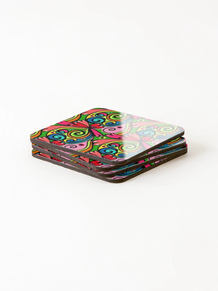 Thumbnail 4 of 5, Coasters (Set of 4), Abstract And Colorful Patterns designed and sold by CBNetwork.
