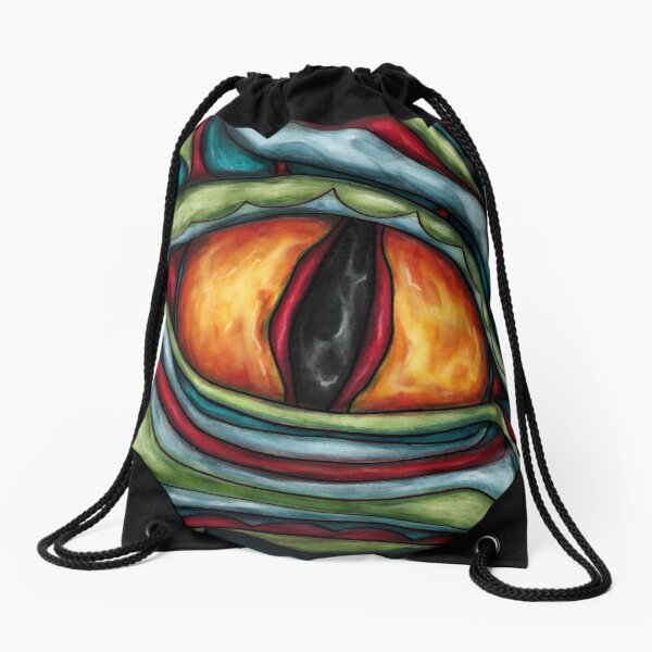 Dragon eye painting Drawstring Bag