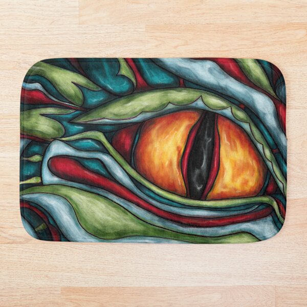 Peinture oeil de dragon Tapis de bain