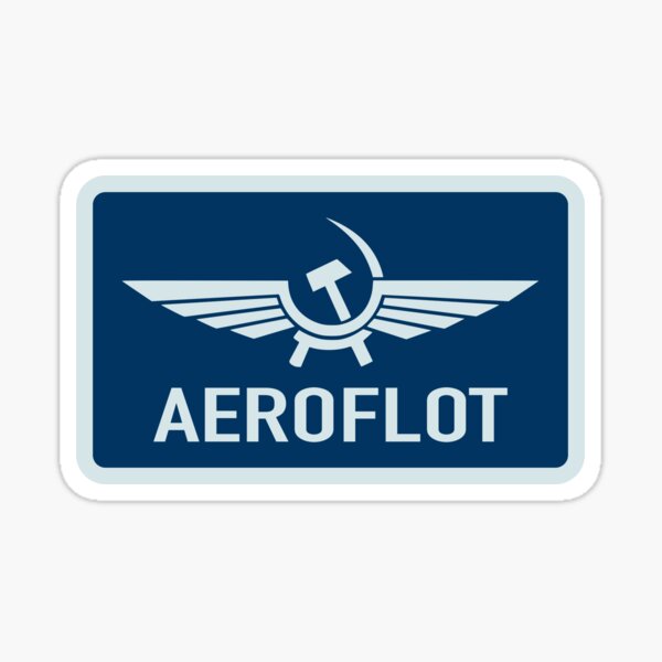 Aufkleber 12,5cm x 4,5cm Aeroflot sticker 