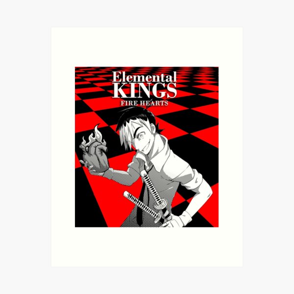 Elemental Kings Fire Hearts Art Print