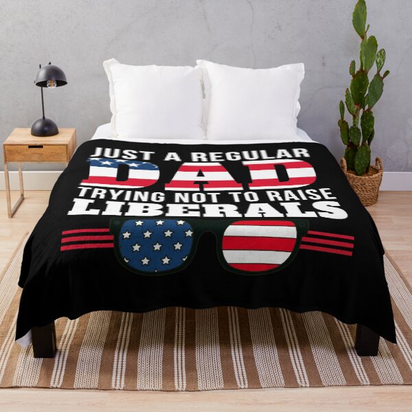 Item preview, Just A Regular DAD Trying not to raise liberals USA Flag,Sunglasses dad designed and sold by Mixture-DESIGN.