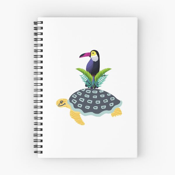 Item preview, Turtle with Tucan and flowers designed and sold by kocakashop.