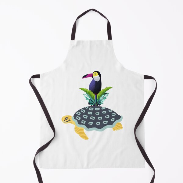 Item preview, Turtle with Tucan and flowers designed and sold by kocakashop.