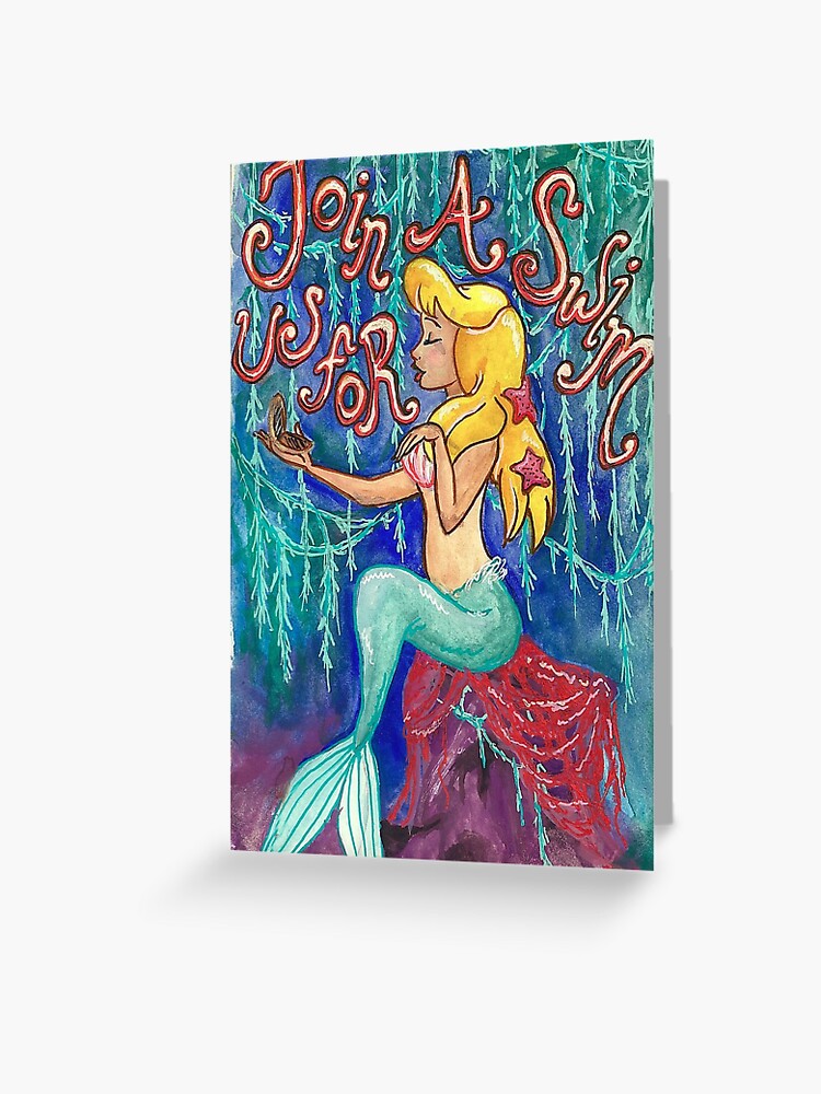 Mermaid Lagoon Greeting Card By Sophiejewel Redbubble