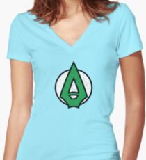 Green Arrow Women's Fitted V-Neck T-Shirt