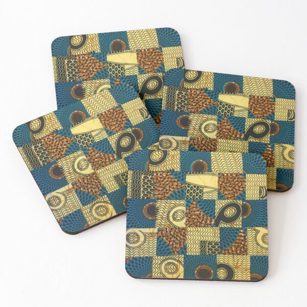 Item preview, African Fabric Patchwork Collage Art Patterns [#221] designed and sold by AfriStyleUK.