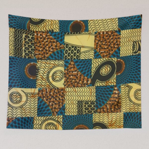 Item preview, African Fabric Patchwork Collage Art Patterns [#221] designed and sold by AfriStyleUK.
