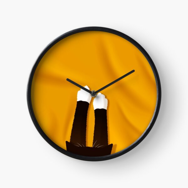 Black Cat Stretching Clock