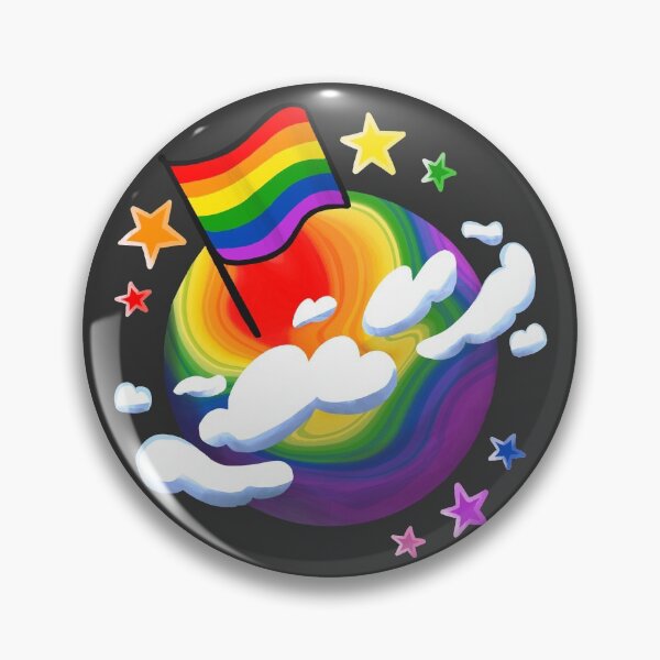 Aperçu de l'œuvre Gay, LGBTQ Pride Planet Rainbow créée et vendue par studioemrose.