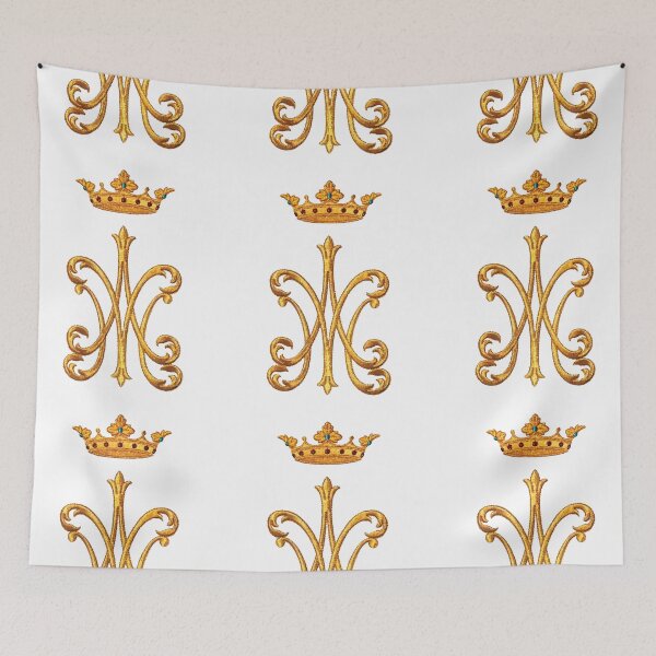 Artikelvorschau, Spaß katholische Geschenke - Ave Maria Monogramm Symbol weiß | katholischer Geschenkeladen und Laden für Taufgeschenke, Konfirmationsgeschenke, Erstkommunionsgeschenke, Hochzeitsgeschenke entworfen und verkauft von St Joseph Art.