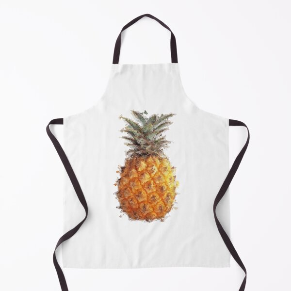 Item preview, Basic white BG painterly pineapple designed and sold by theinkypensieve.