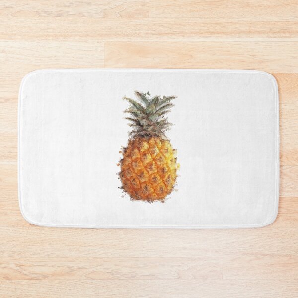 Item preview, Basic white BG painterly pineapple  designed and sold by theinkypensieve.