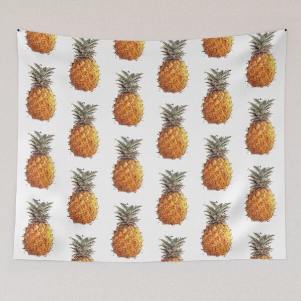 Item preview, Basic white BG painterly pineapple  designed and sold by theinkypensieve.