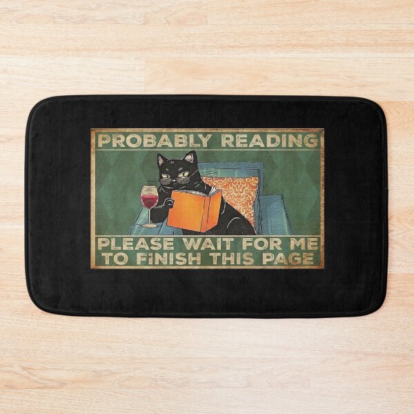Item preview, Graphics Black Cat Read Book And Drink Wine, cat book wine poster designed and sold by MagicatcoArt.