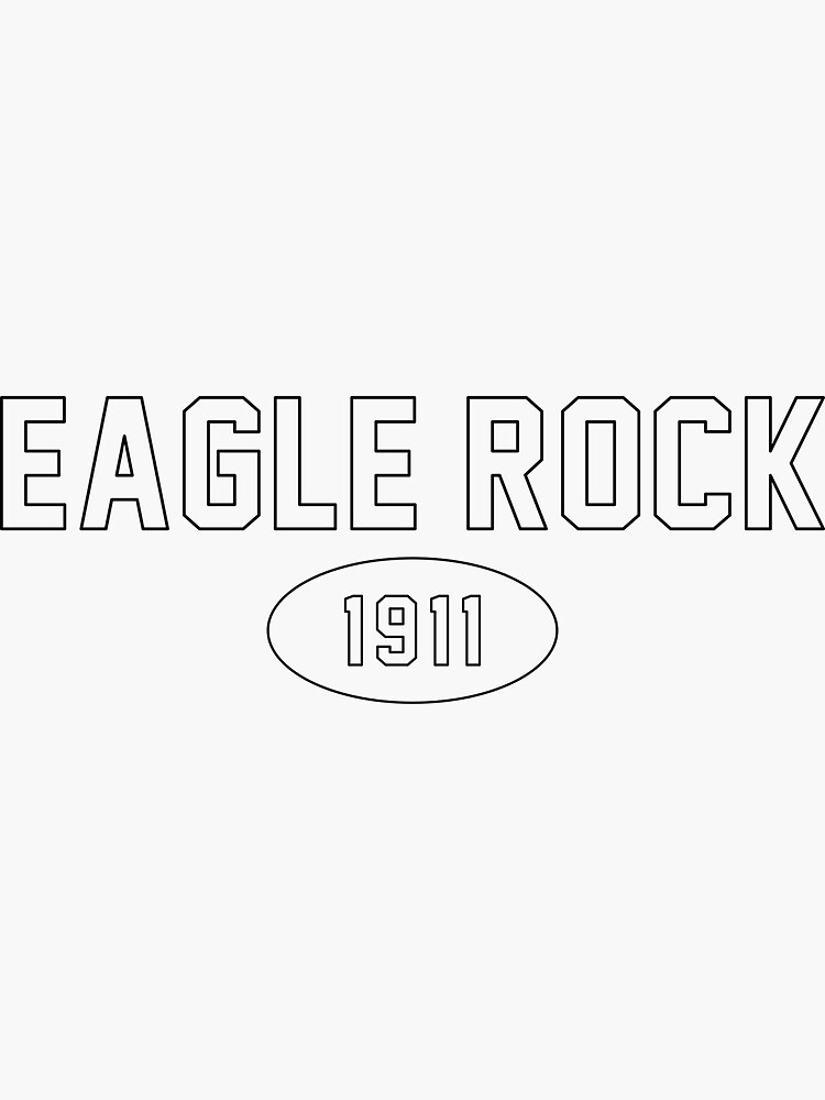 "Eagle Rock 1911 Black Outline" Sticker by PEK1787 Redbubble