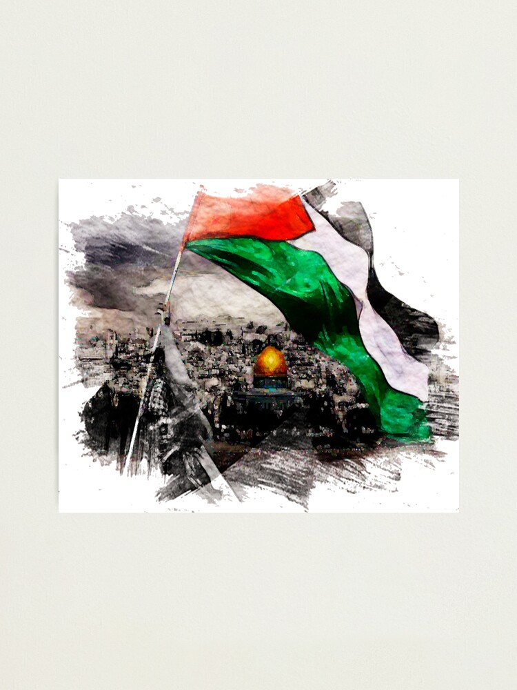 Lámina fotográfica for Sale con la obra «Bandera Palestina Libre