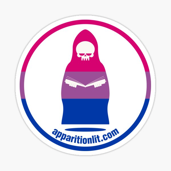 Bisexual Pride Flag As The Apparition Lit Ghostie Sticker