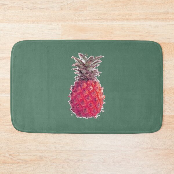 Item preview, Magic Red Pineapple on green background designed and sold by Thecolorschemer.
