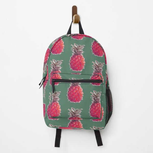 Item preview, Magic Red Pineapple on green background designed and sold by Thecolorschemer.