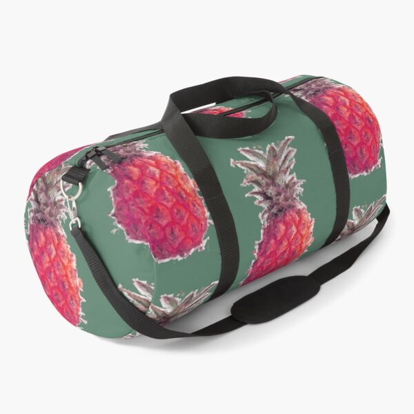 Item preview, Magic Red Pineapple on green background designed and sold by Thecolorschemer.