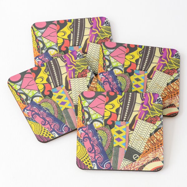 Item preview, African Fabric Patchwork Collage Art Patterns [#223] designed and sold by AfriStyleUK.