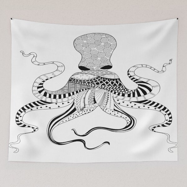 Item preview, Marine Theme Octopus Mandala  designed and sold by TheImperfecto.