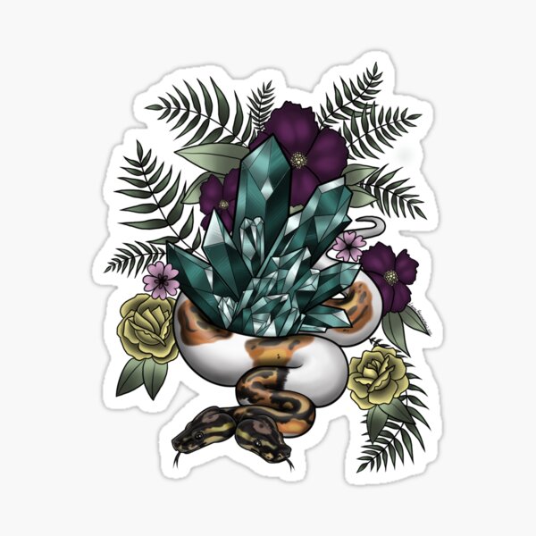 Two-Headed Pumpkin Pied Ball Python Morph Sticker
